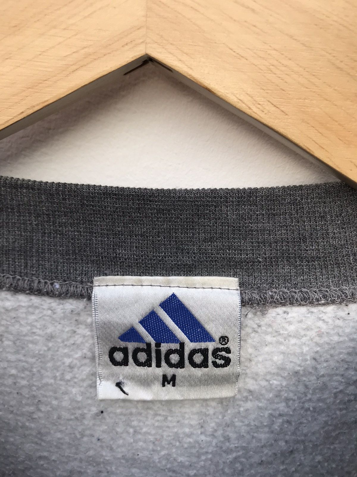 Adidas × Vintage Vintage 90s Adidas Big Logo Streetwear Sweatshirt Size US M / EU 48-50 / 2 - 2 Thumbnail