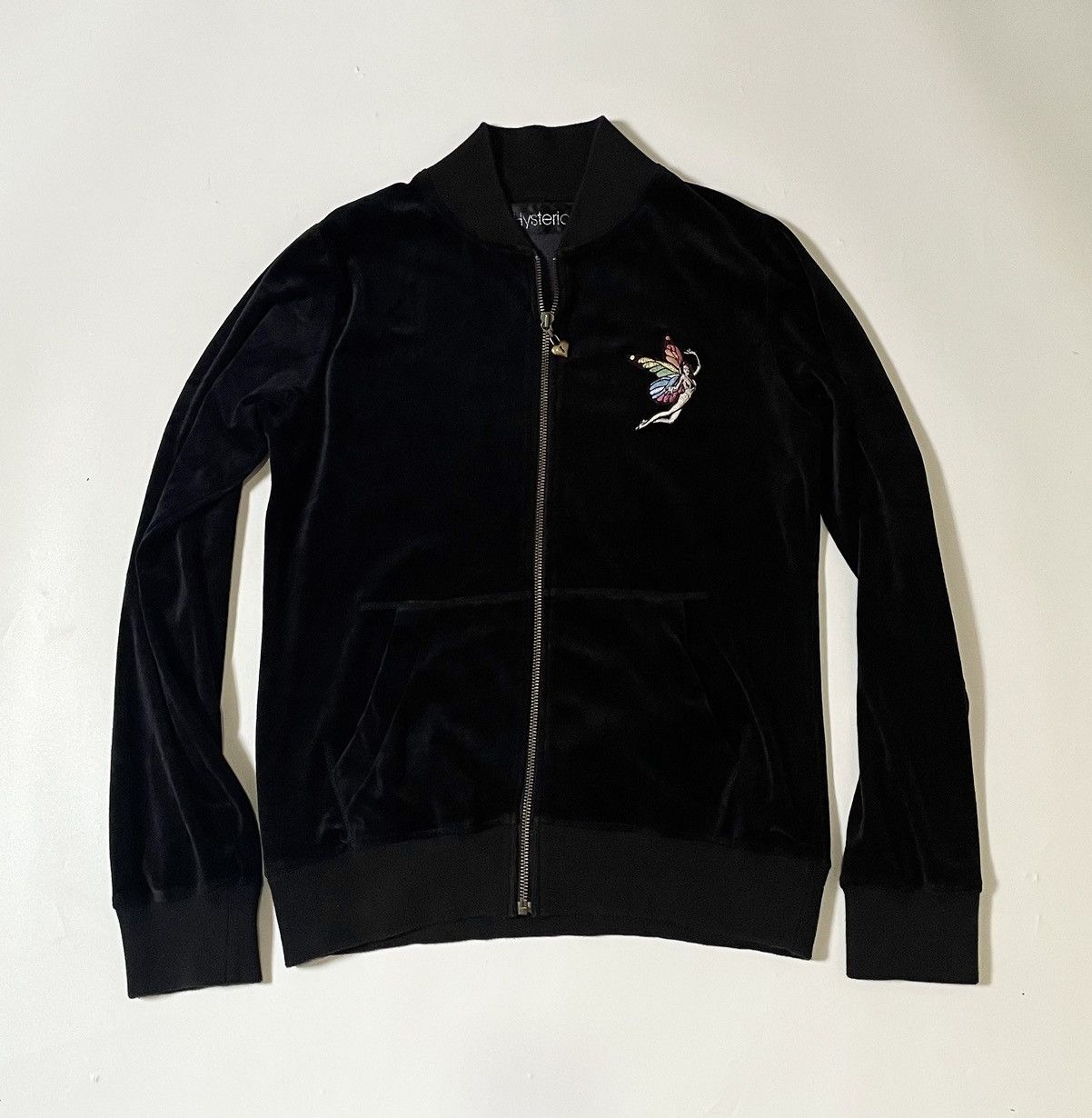 image of Vintage Hysteric Glamour Fairy Velour Jacket in Black, Men's (Size Small)