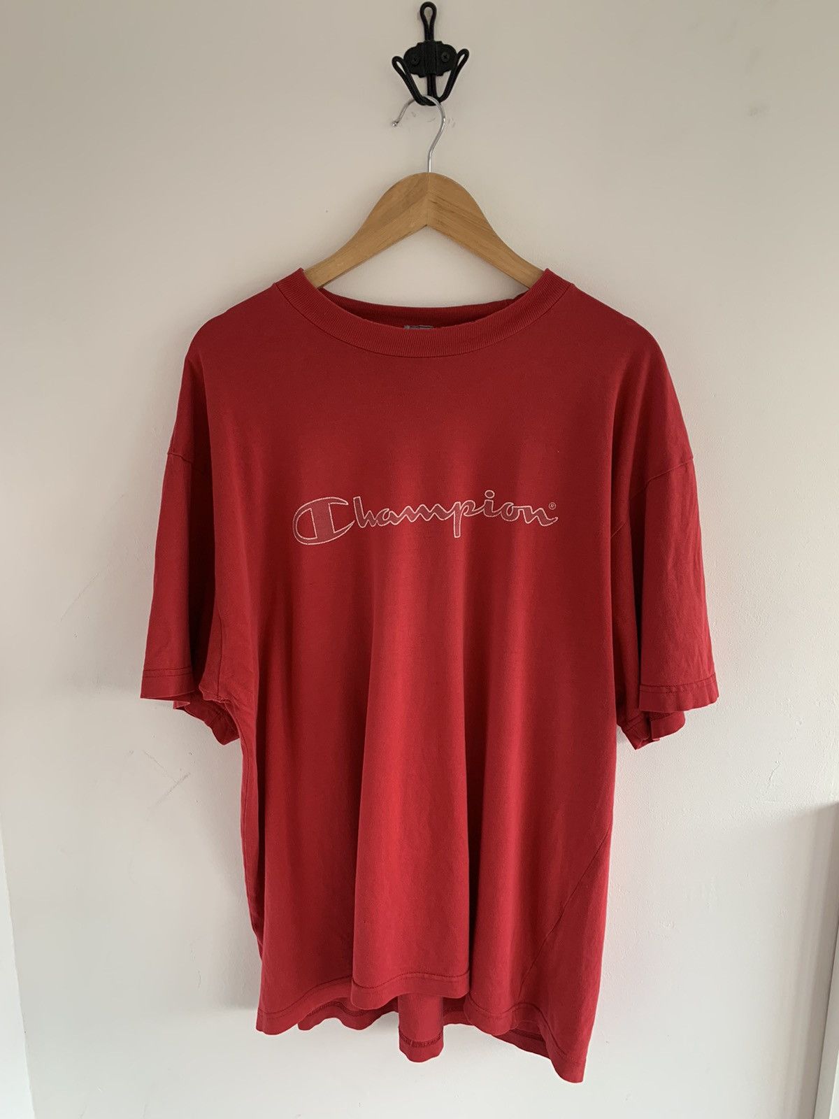 Champion Vintage Champion Big Logo Oversized Tee Size US XL / EU 56 / 4 - 1 Thumbnail