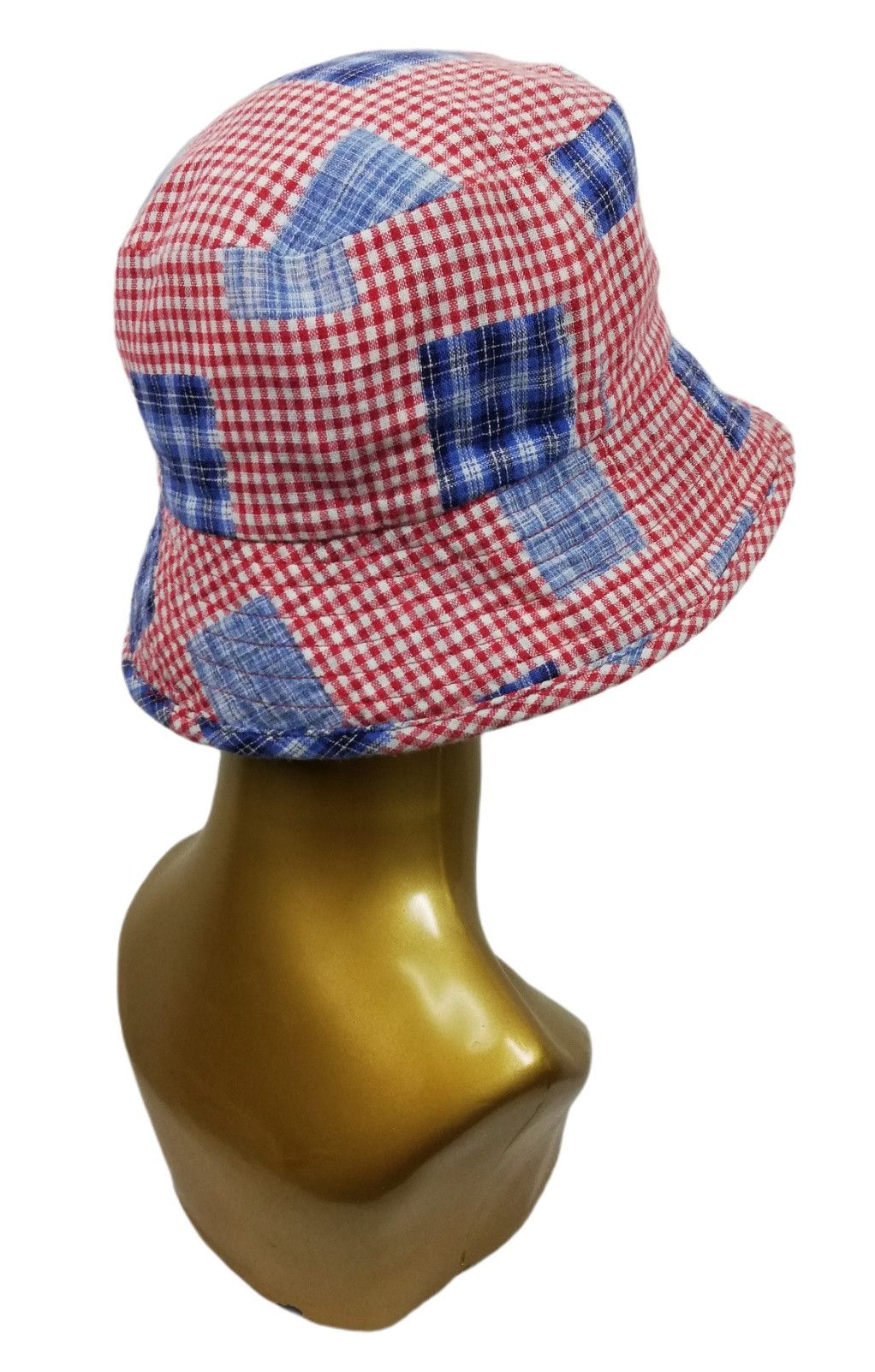 Japanese Brand 🔥Design Iconic Style Comme des Garcons Plaid Bucket Hat🔥 Size ONE SIZE - 5 Thumbnail