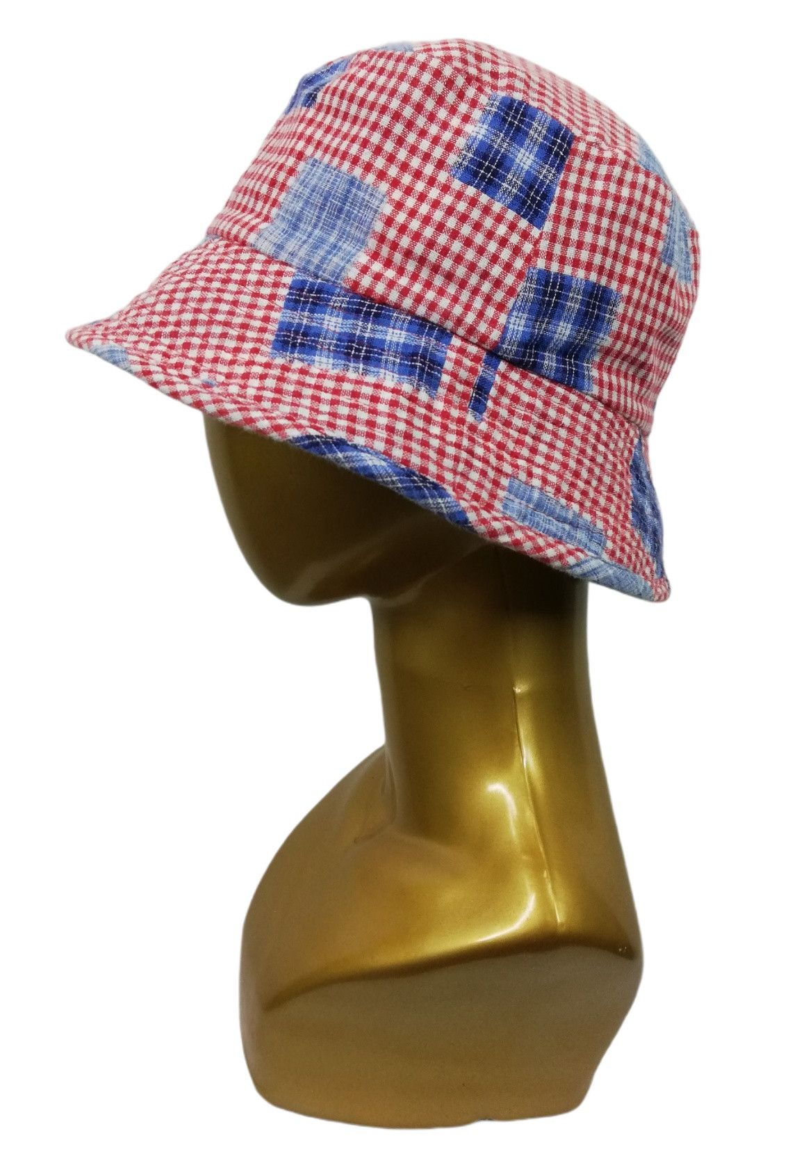 Japanese Brand 🔥Design Iconic Style Comme des Garcons Plaid Bucket Hat🔥 Size ONE SIZE - 2 Thumbnail