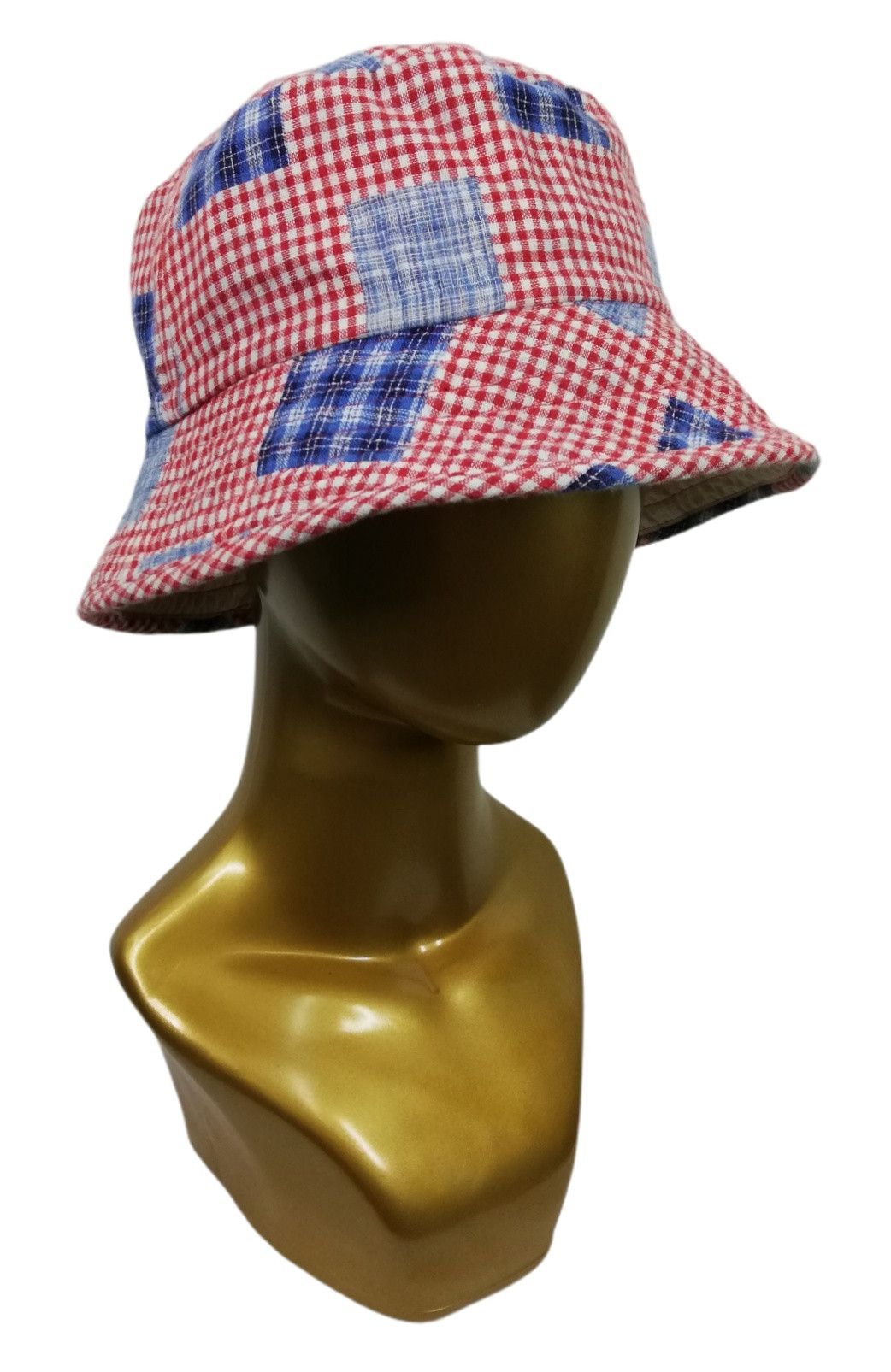 Japanese Brand 🔥Design Iconic Style Comme des Garcons Plaid Bucket Hat🔥 Size ONE SIZE - 7 Thumbnail