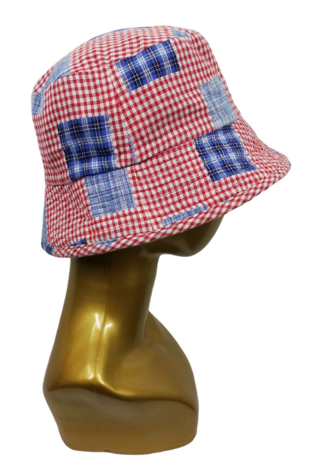 Japanese Brand 🔥Design Iconic Style Comme des Garcons Plaid Bucket Hat🔥 Size ONE SIZE - 6 Thumbnail