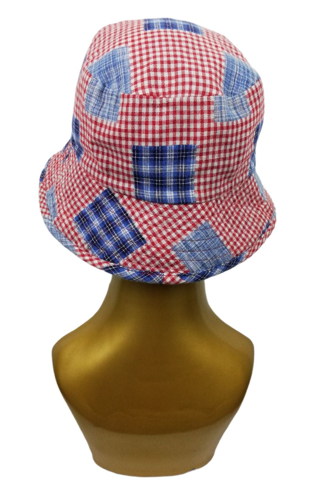 Japanese Brand 🔥Design Iconic Style Comme des Garcons Plaid Bucket Hat🔥 Size ONE SIZE - 4 Thumbnail
