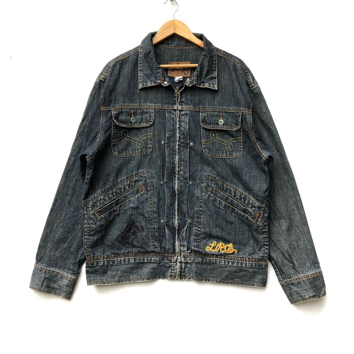 LRG × Native × Vintage LRG Chief Rocker Denim Jacket Size US XL / EU 56 / 4 - 2 Thumbnail