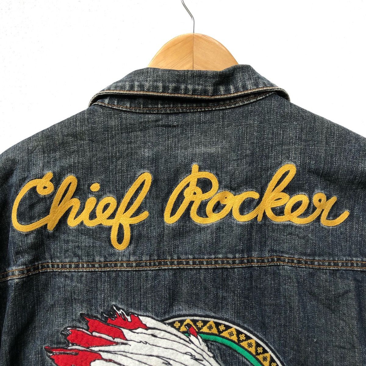 LRG × Native × Vintage LRG Chief Rocker Denim Jacket Size US XL / EU 56 / 4 - 10 Thumbnail