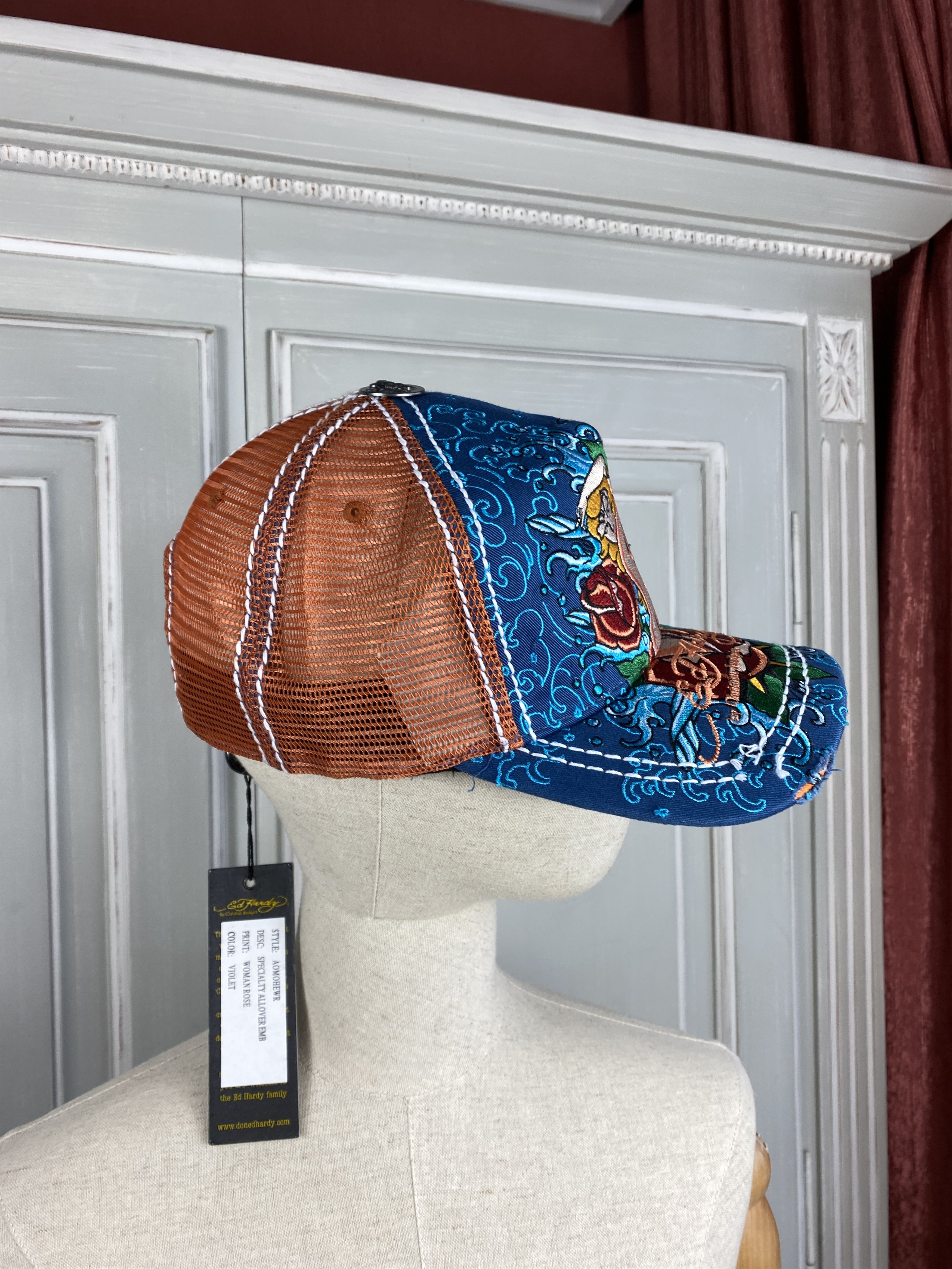 Christian Audigier × Ed Hardy NWT ED HARDY CAP FULL PRINT! Size ONE SIZE - 7 Thumbnail