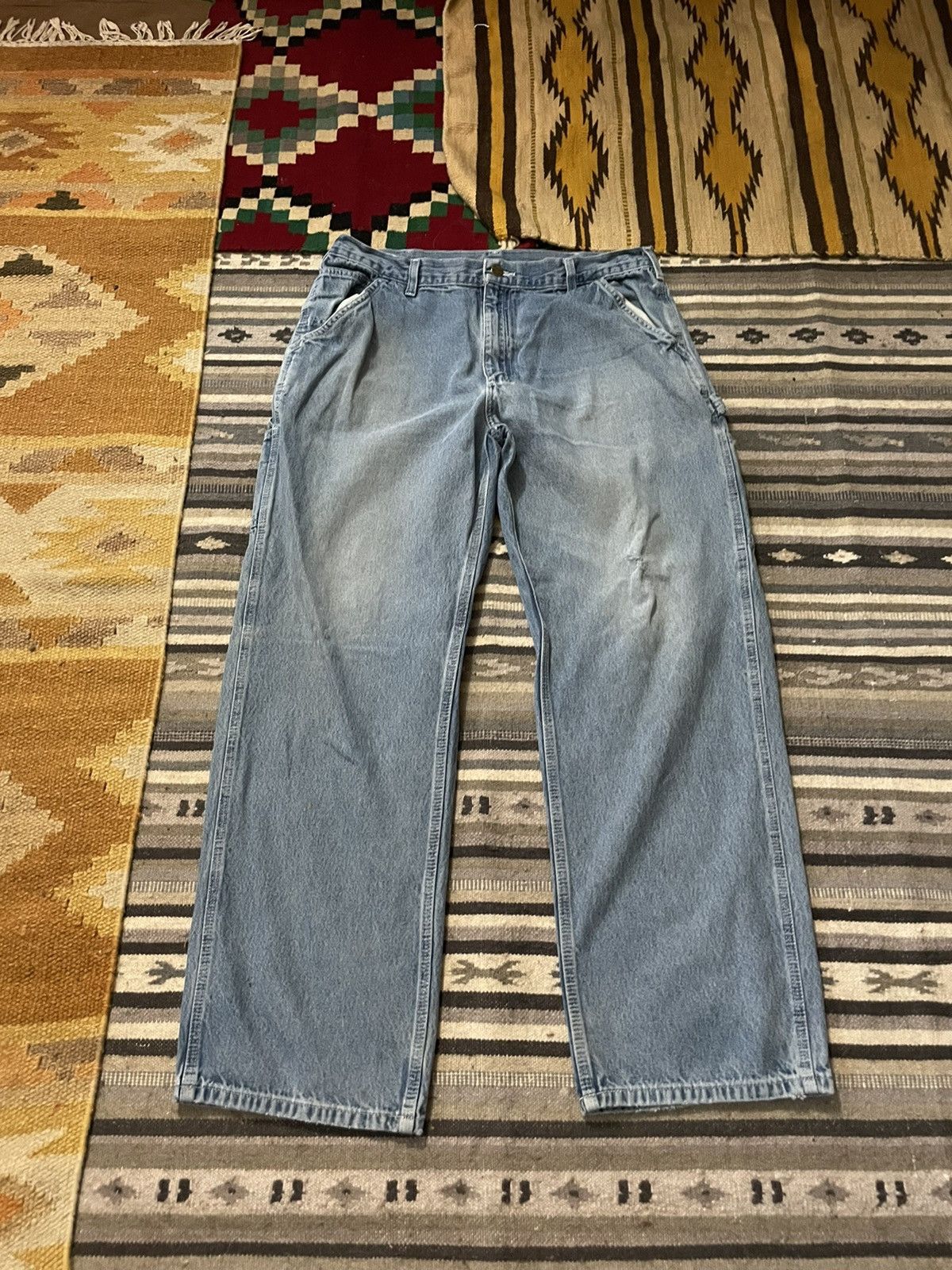 Carhartt Dungaree Fit Denim Painter Pants, Men's, Size W38 cotton blue type Vintage Second Hand