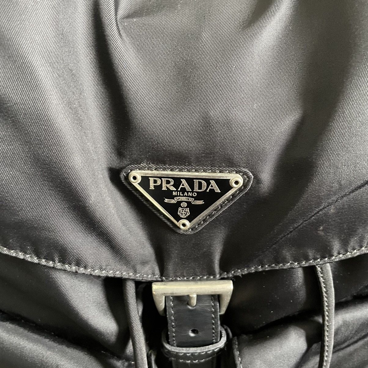 Prada Vintage Prada Black Large Naylon Backpack Size ONE SIZE - 3 Thumbnail