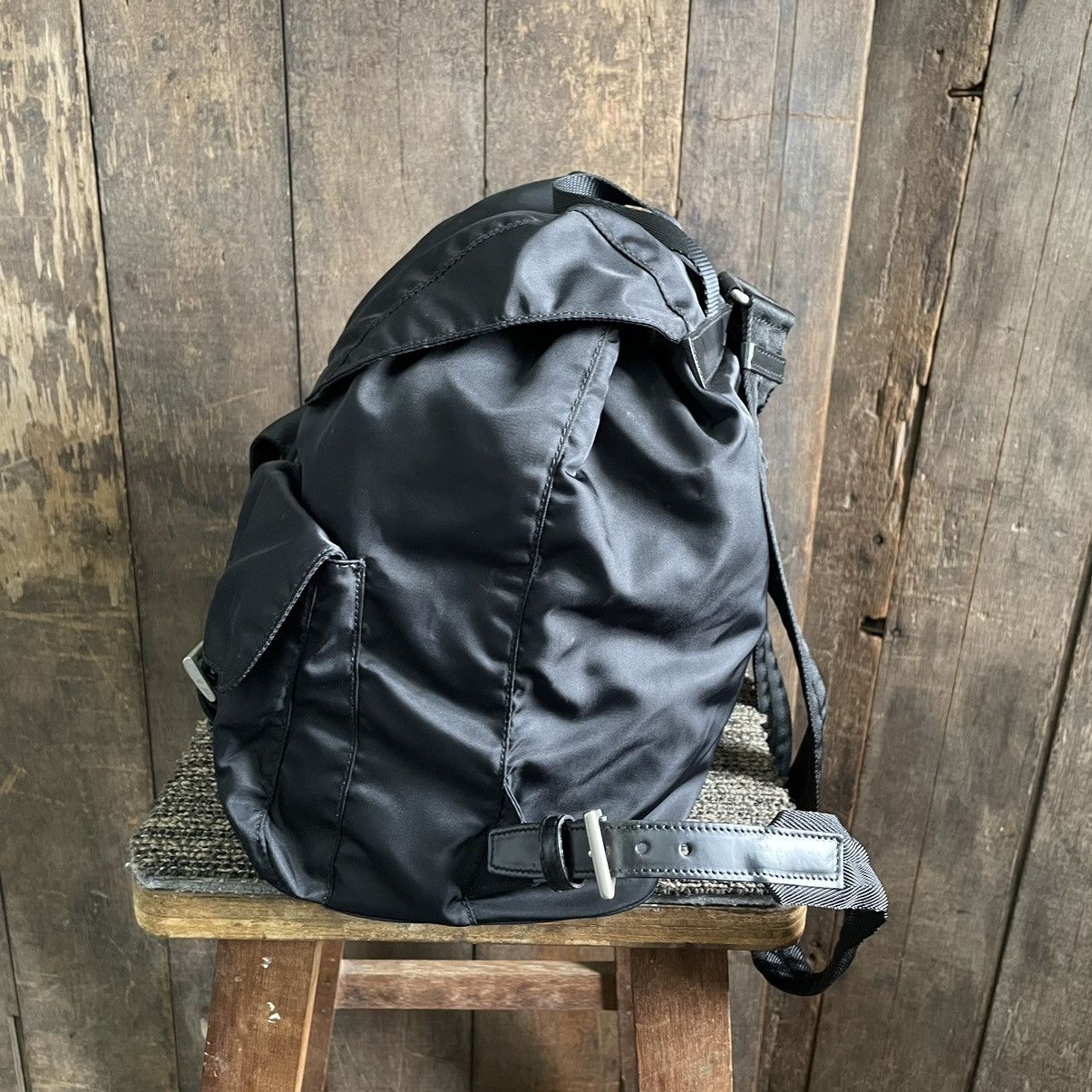 Prada Vintage Prada Black Large Naylon Backpack Size ONE SIZE - 7 Thumbnail