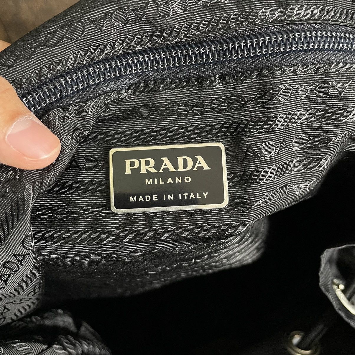 Prada Vintage Prada Black Large Naylon Backpack Size ONE SIZE - 10 Thumbnail