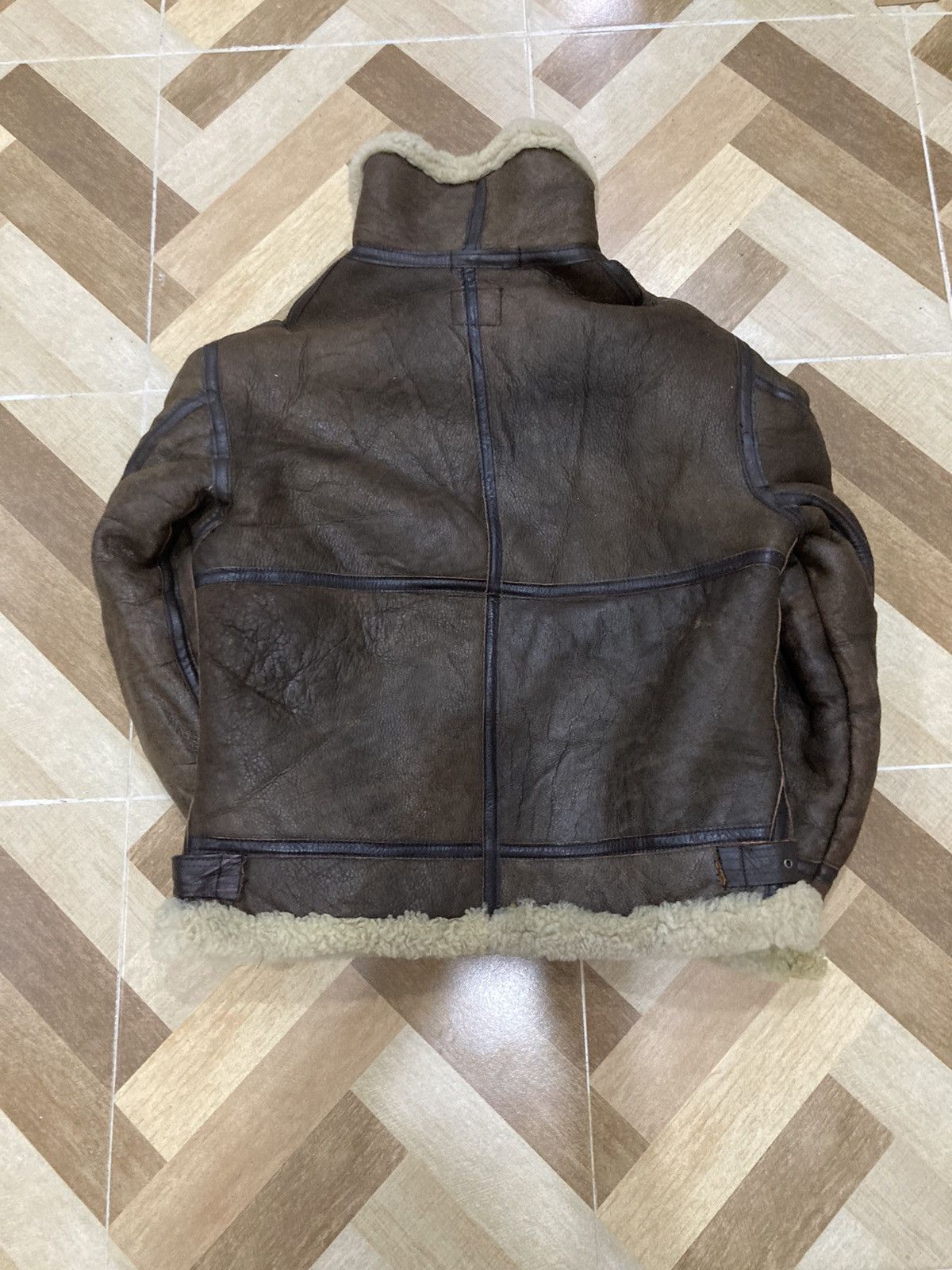 Other Distressed Type B 3 Orchard Motorcycle Sheepskin Jacket Size US M / EU 48-50 / 2 - 5 Thumbnail