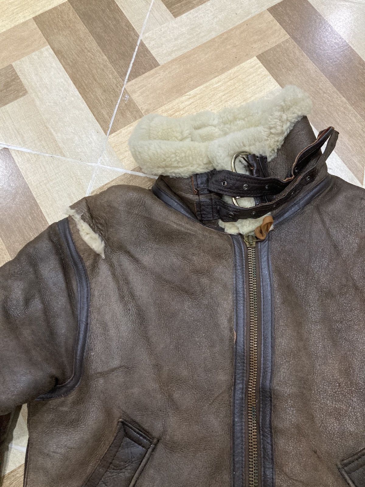 Other Distressed Type B 3 Orchard Motorcycle Sheepskin Jacket Size US M / EU 48-50 / 2 - 3 Thumbnail
