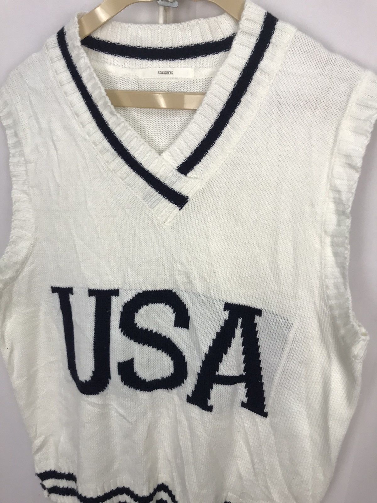 Ciaopanic Usa printed sleeveless knit sweatshirt by ciaopanic Size US M / EU 48-50 / 2 - 3 Thumbnail