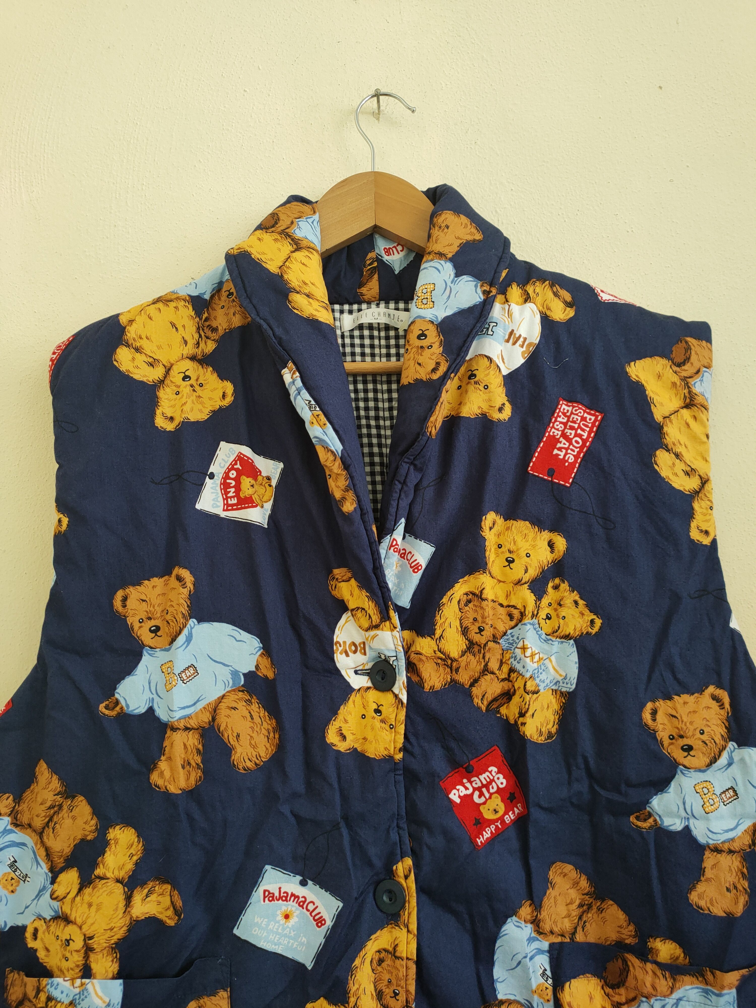 Japanese Brand × Vintage Vintage Pajama Club Happy Bear Vest Size US M / EU 48-50 / 2 - 4 Thumbnail