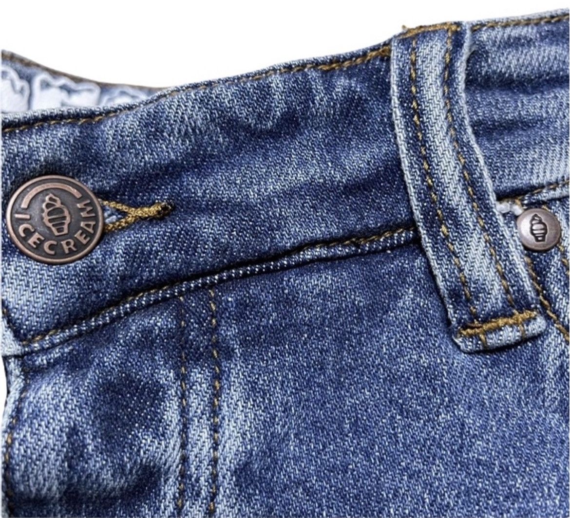 Billionaire Boys Club Icecream Neon Lime Striped Running Dog Denim Jeans- Sz 32 Size US 32 / EU 48 - 3 Thumbnail