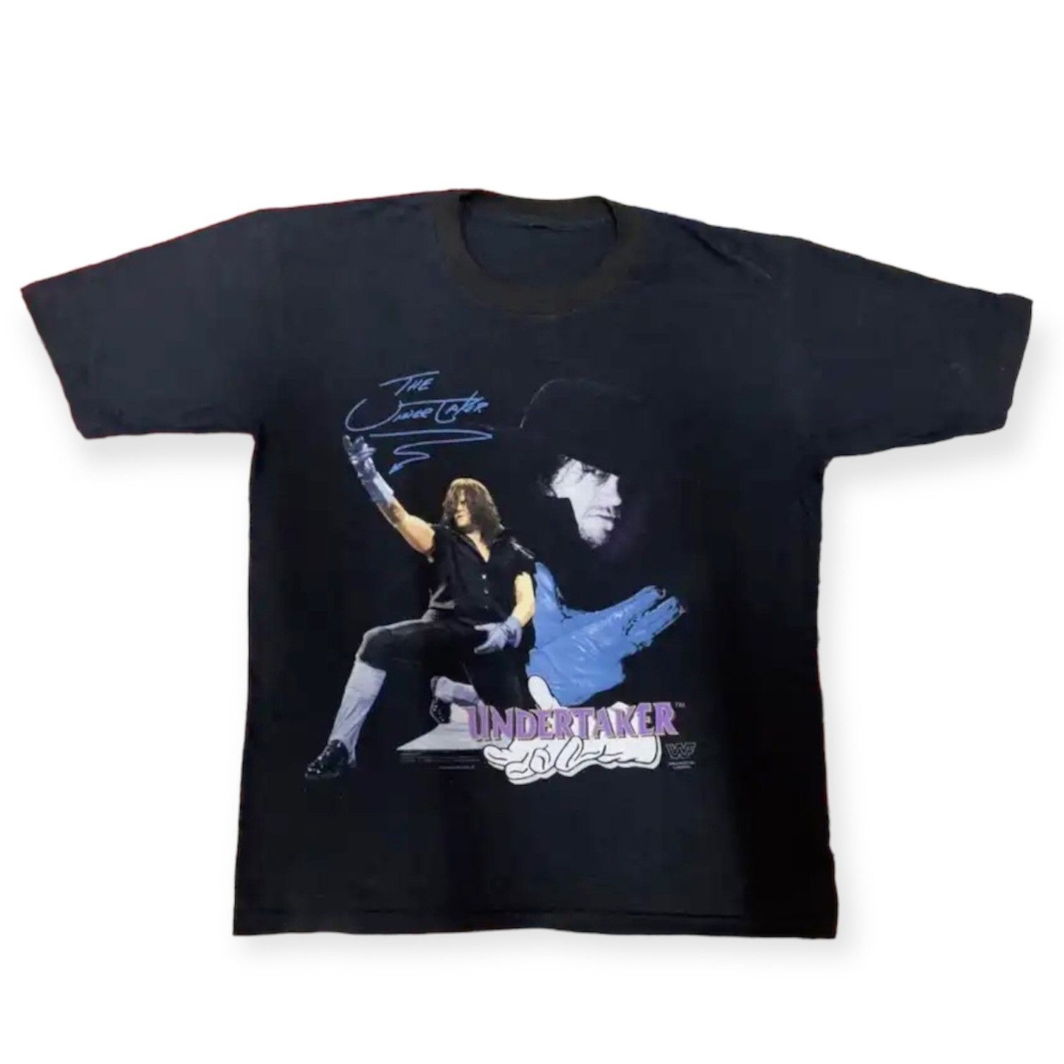 Vintage Rare 1993 WWF The Undertaker Rap Tee T-Shirt