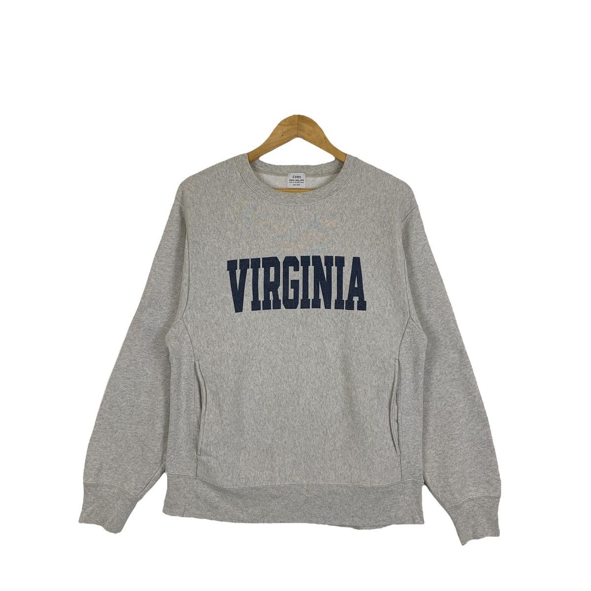 Image of Vintage Coen Tokyo Japan Reverse Weave Virginia Sweatshirt Pullover in Grey, Men's (Size Small)