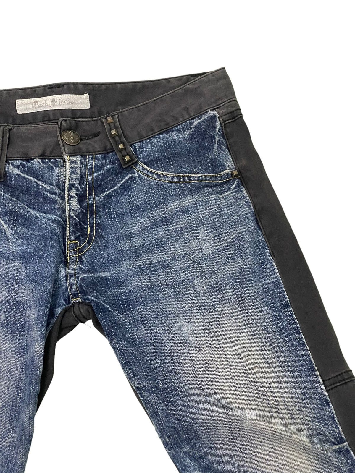 Japanese Brand Slim Stretch Jeans Cook Jeans Two Tones 4🟦6 Size US 35 - 9 Thumbnail