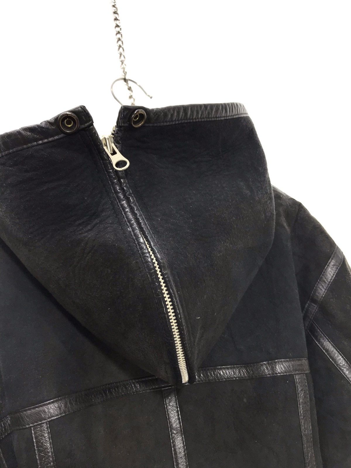 Japanese Brand Nicole Club Shearling Hoodie Jacket Sheepskin Slim 11🟩 Size US S / EU 44-46 / 1 - 4 Thumbnail