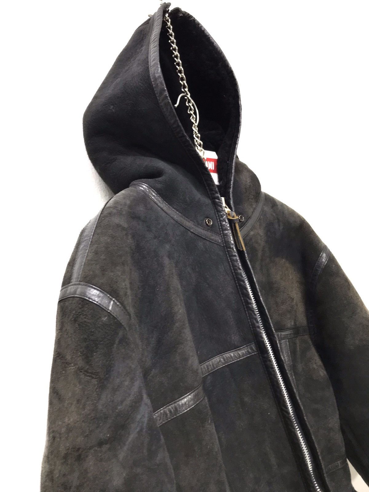 Japanese Brand Nicole Club Shearling Hoodie Jacket Sheepskin Slim 11🟩 Size US S / EU 44-46 / 1 - 7 Thumbnail
