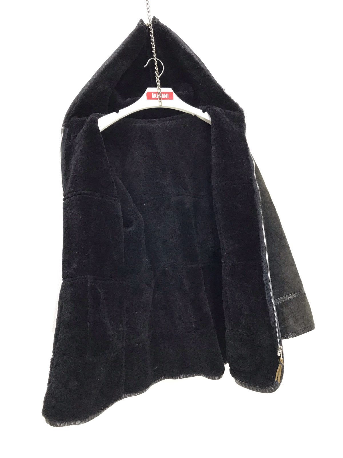 Japanese Brand Nicole Club Shearling Hoodie Jacket Sheepskin Slim 11🟩 Size US S / EU 44-46 / 1 - 11 Thumbnail