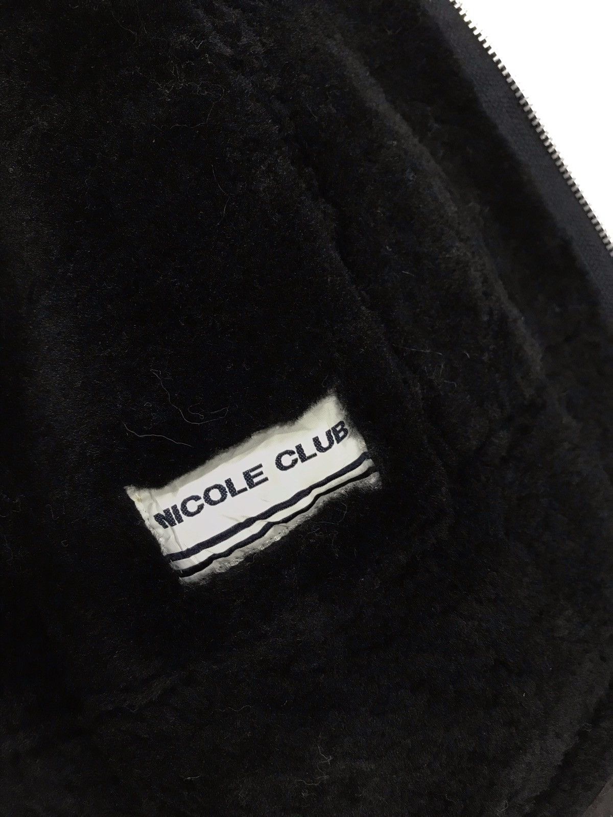 Japanese Brand Nicole Club Shearling Hoodie Jacket Sheepskin Slim 11🟩 Size US S / EU 44-46 / 1 - 13 Thumbnail