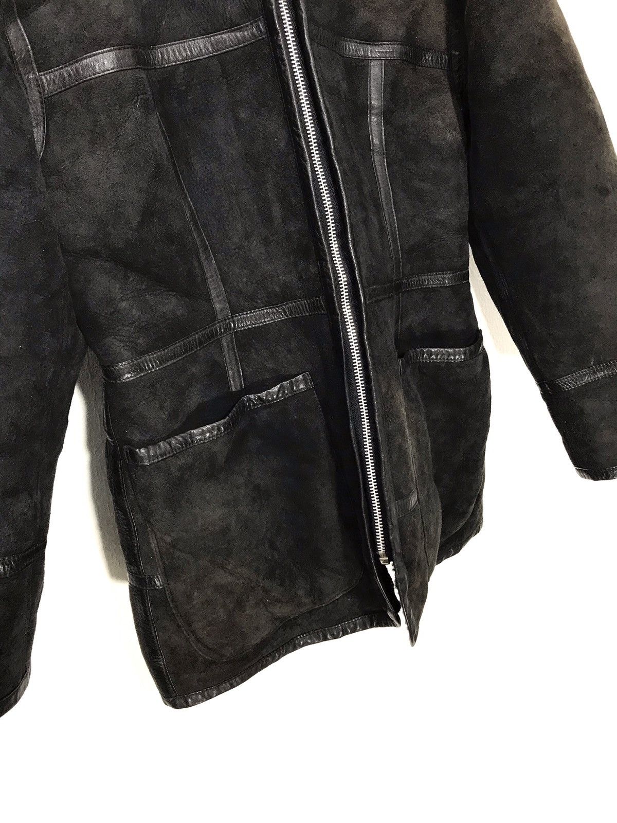 Japanese Brand Nicole Club Shearling Hoodie Jacket Sheepskin Slim 11🟩 Size US S / EU 44-46 / 1 - 6 Thumbnail