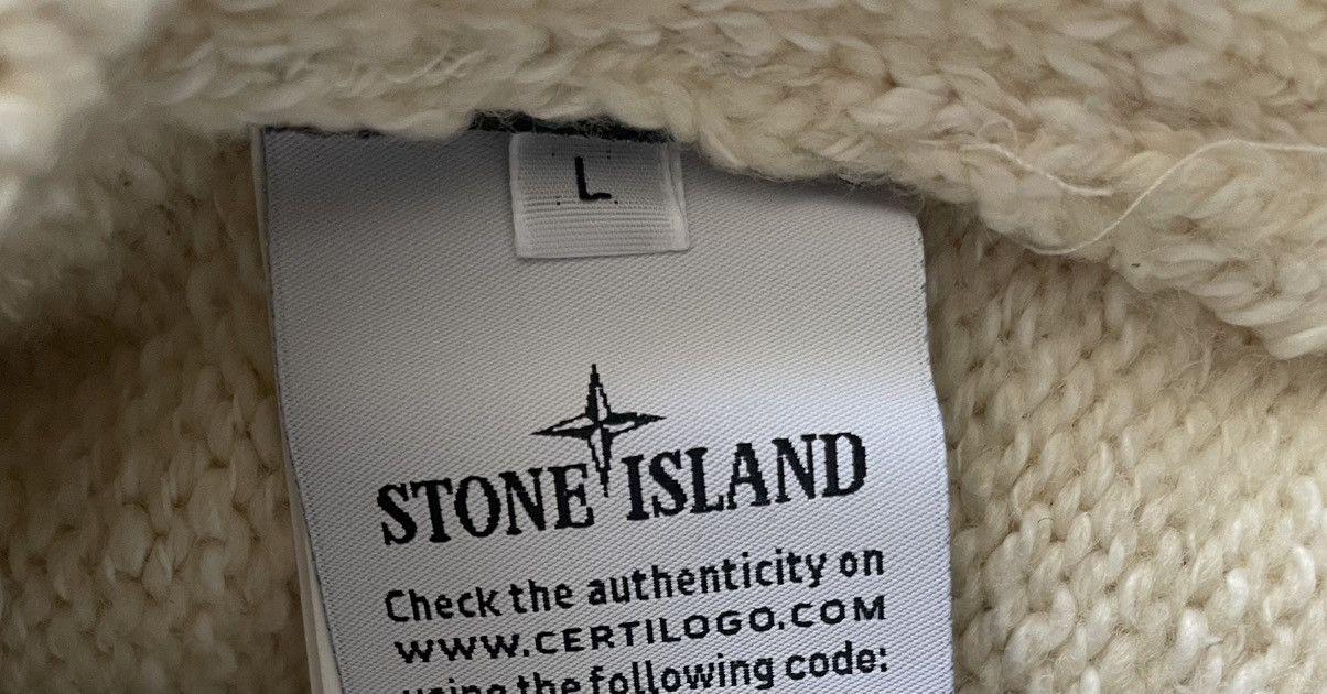 Stone Island Stone Island Chunky Cardigan Knit Off White / Cream / Beige Size US L / EU 52-54 / 3 - 5 Thumbnail