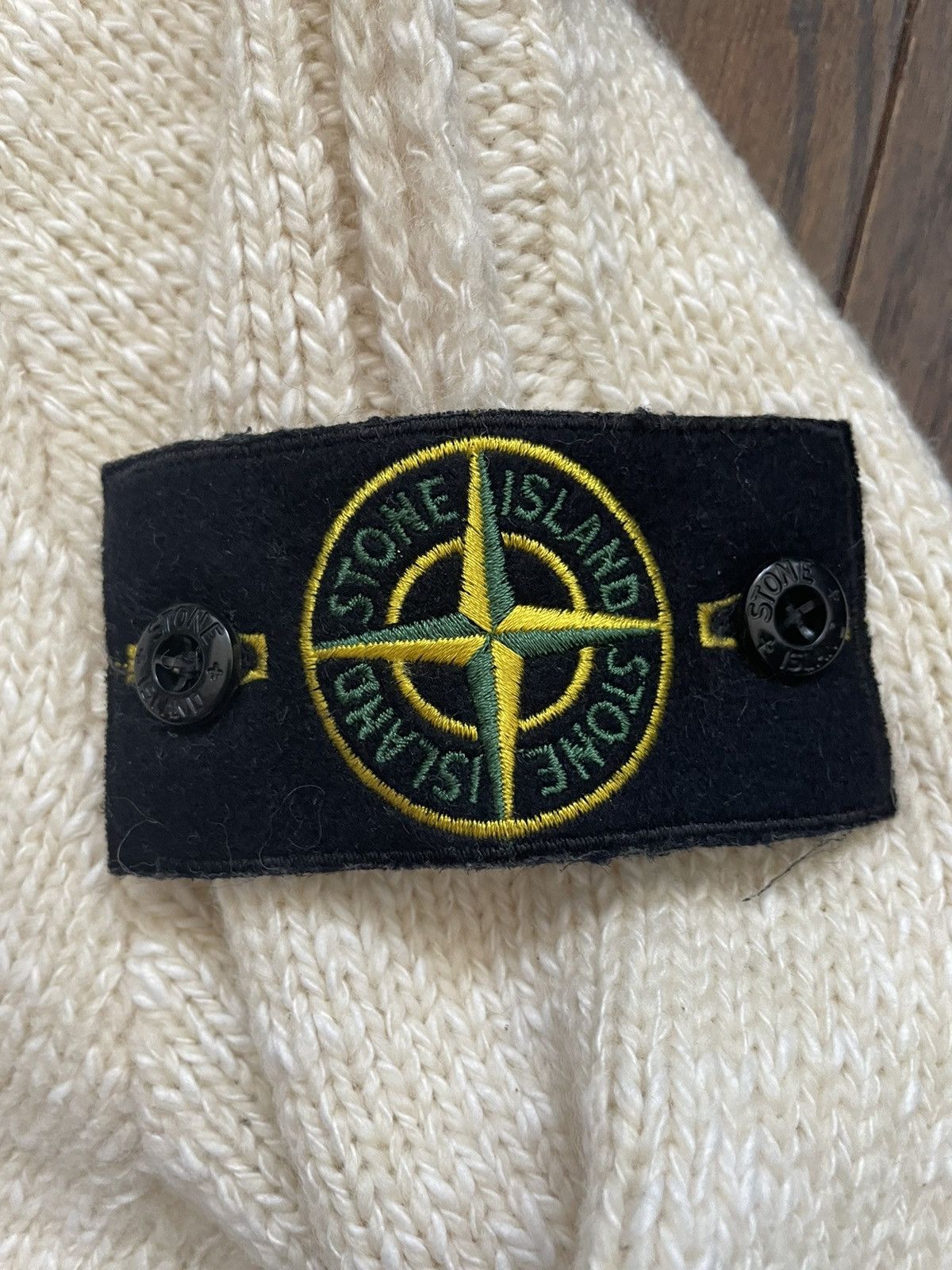 Stone Island Stone Island Chunky Cardigan Knit Off White / Cream / Beige Size US L / EU 52-54 / 3 - 4 Thumbnail