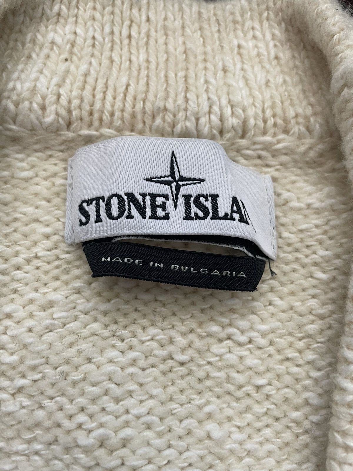 Stone Island Stone Island Chunky Cardigan Knit Off White / Cream / Beige Size US L / EU 52-54 / 3 - 3 Thumbnail
