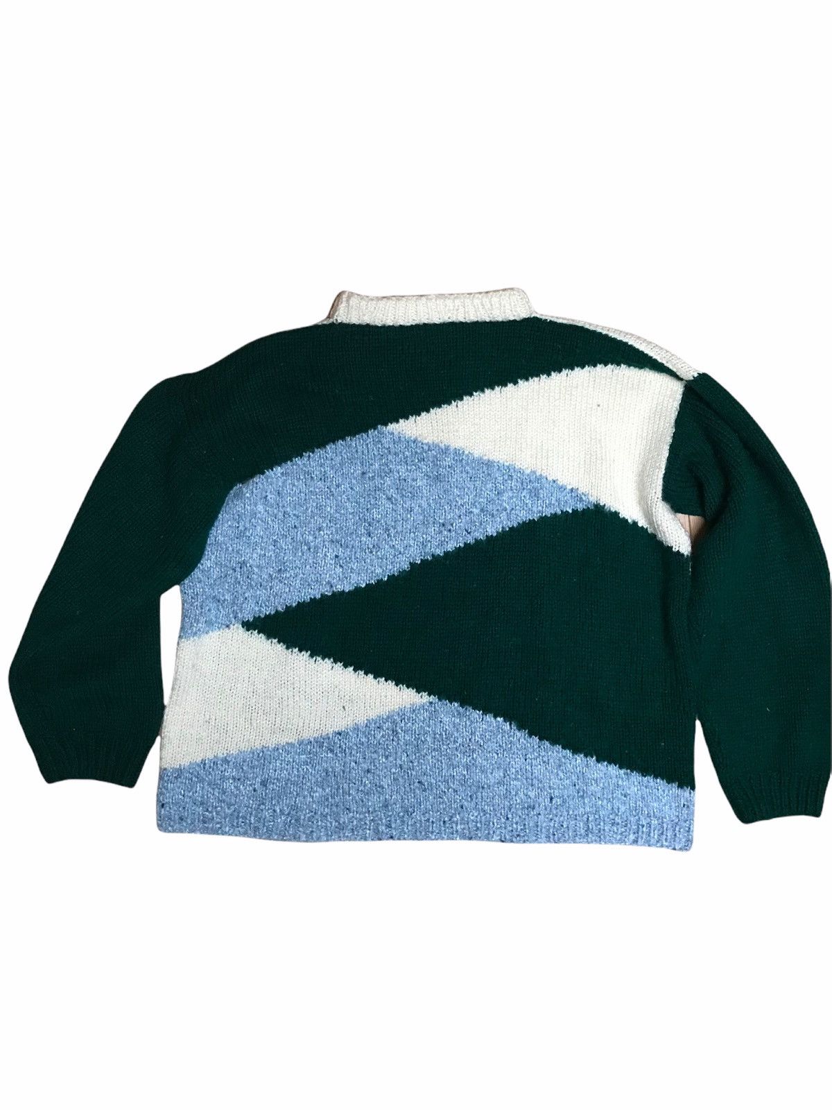 Japanese Brand × Vintage Green cream aime off white Ald 550 NB balance sweater knit Size US L / EU 52-54 / 3 - 2 Thumbnail