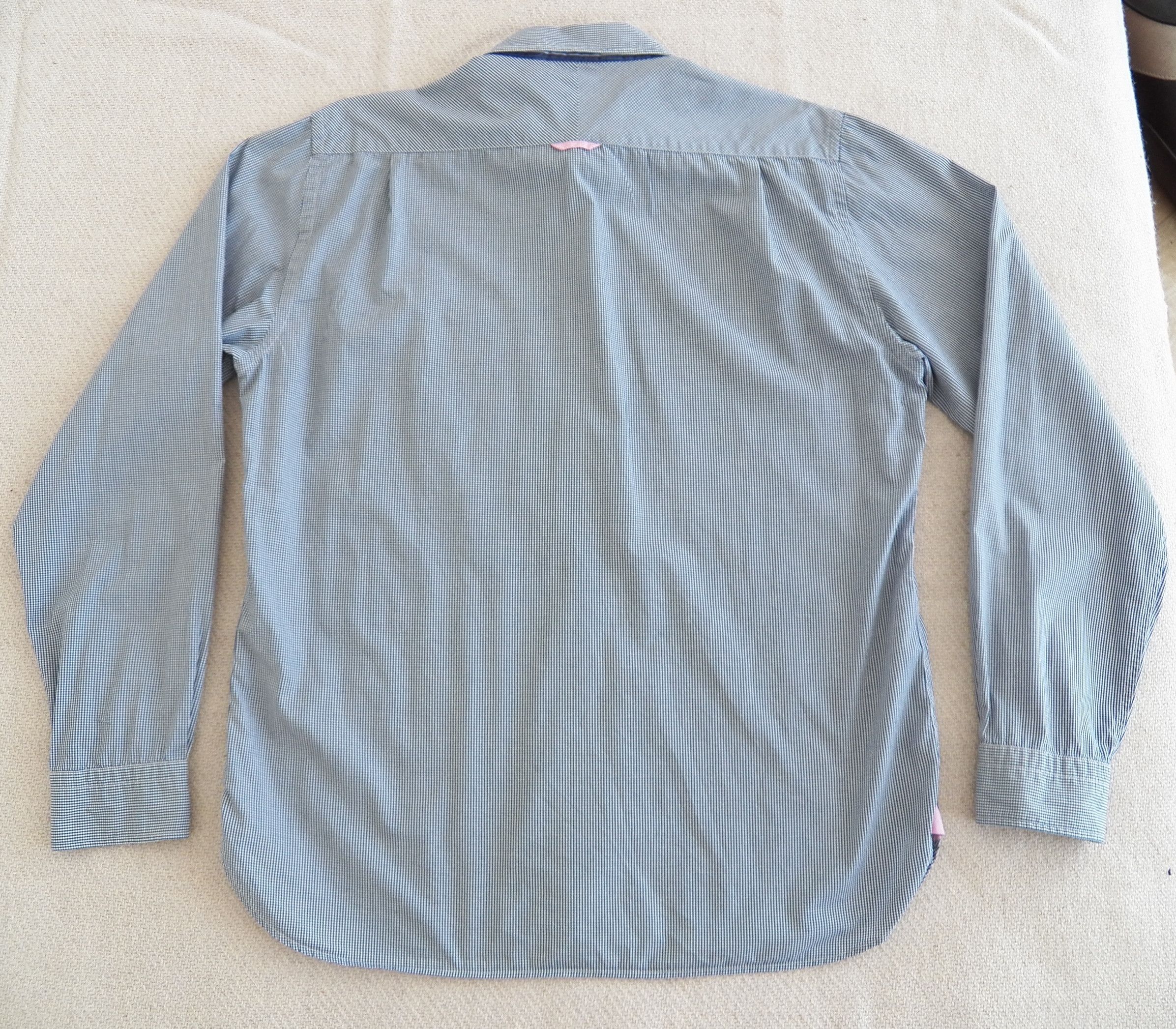 Gant Gant Freshman Gingham SHIRT Blue Check Elbow Patch Fitted Size US XL / EU 56 / 4 - 5 Thumbnail