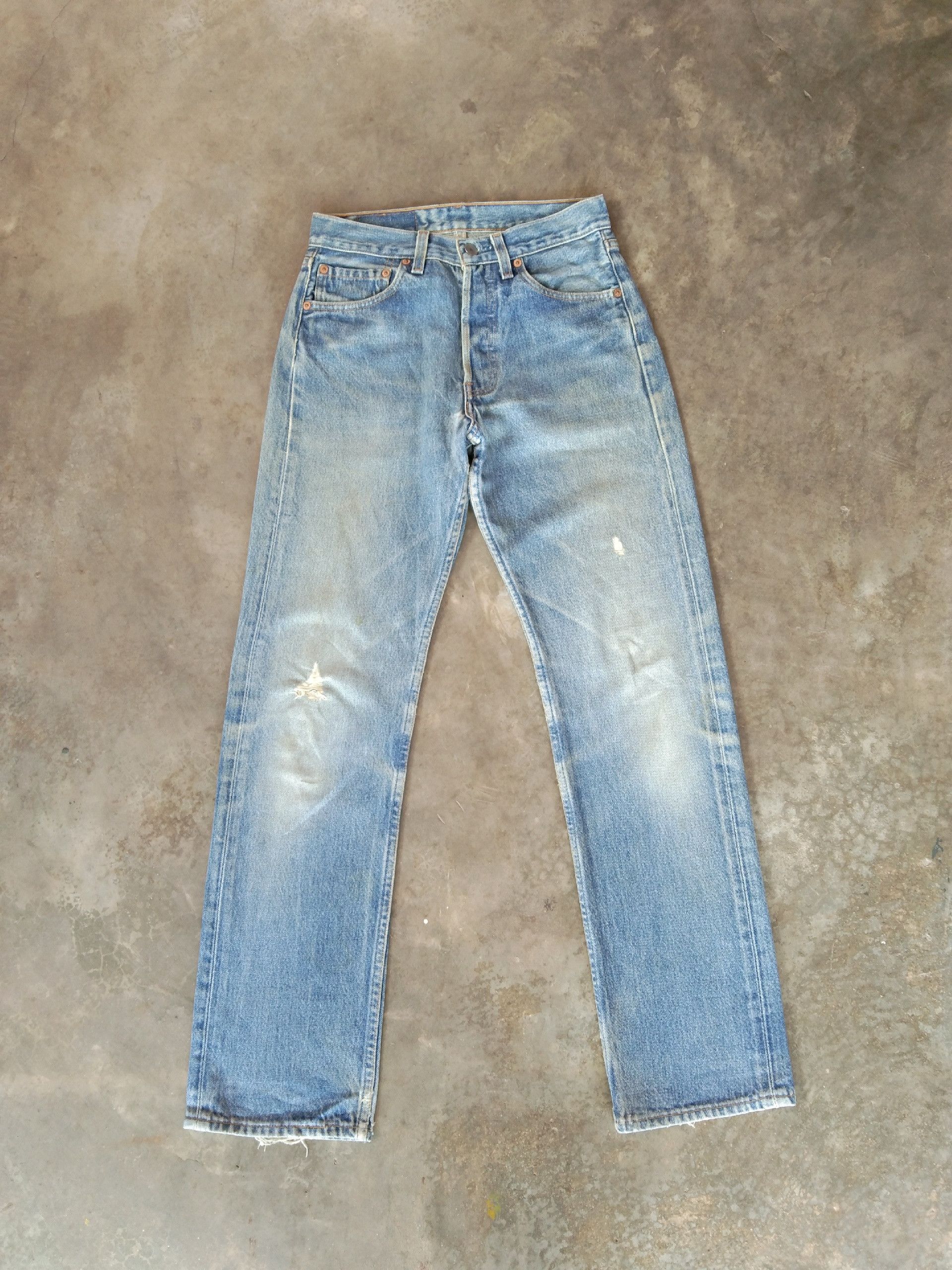 image of Levis x Vintage 90's Vintage Levi's 501 Made In Usa Distressed Jeans 27X29.5 in Blue, Men's