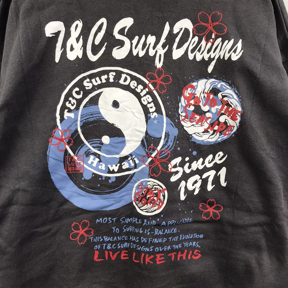 Vintage T&C Surf Design Hawaii USA SURFWEAR Surfing Black Sweatshirt Size US L / EU 52-54 / 3 - 2 Thumbnail