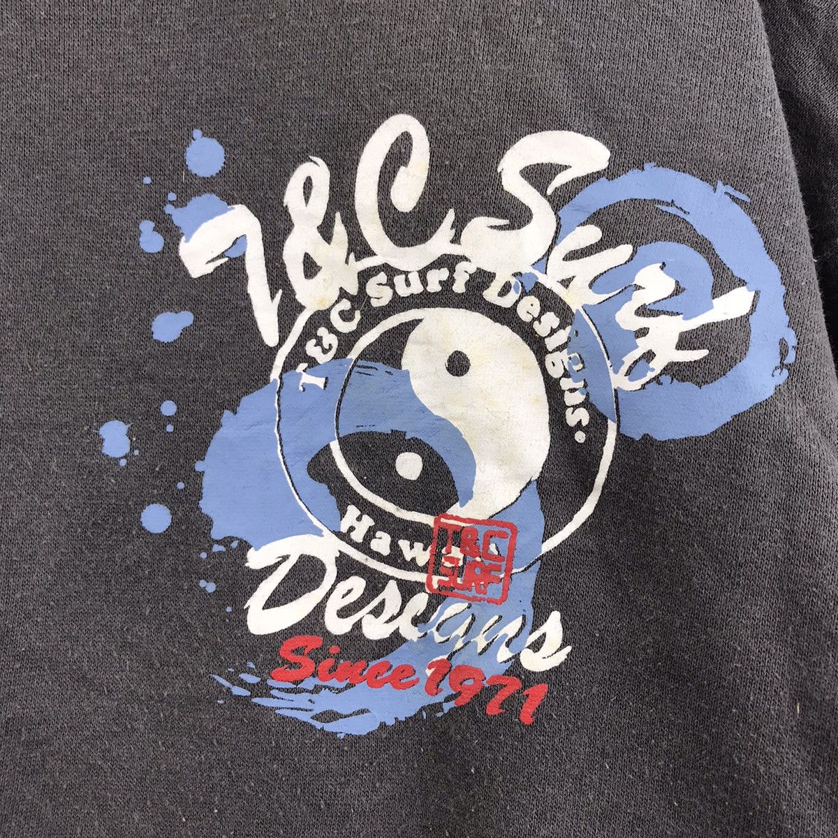 Vintage T&C Surf Design Hawaii USA SURFWEAR Surfing Black Sweatshirt Size US L / EU 52-54 / 3 - 5 Thumbnail