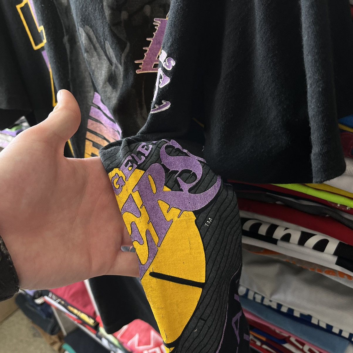 NBA VINTAGE 1991 SALEM ALL OVER LAKERS AERIAL ASSAULT TEE SHIRT Size US XL / EU 56 / 4 - 7 Thumbnail
