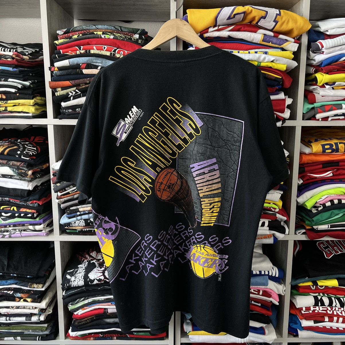 NBA VINTAGE 1991 SALEM ALL OVER LAKERS AERIAL ASSAULT TEE SHIRT Size US XL / EU 56 / 4 - 8 Thumbnail