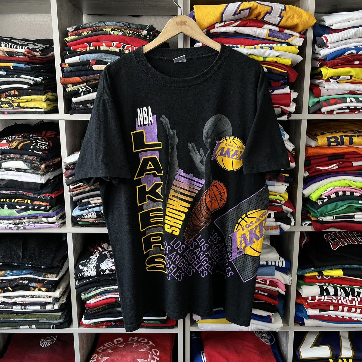NBA VINTAGE 1991 SALEM ALL OVER LAKERS AERIAL ASSAULT TEE SHIRT Size US XL / EU 56 / 4 - 1 Thumbnail