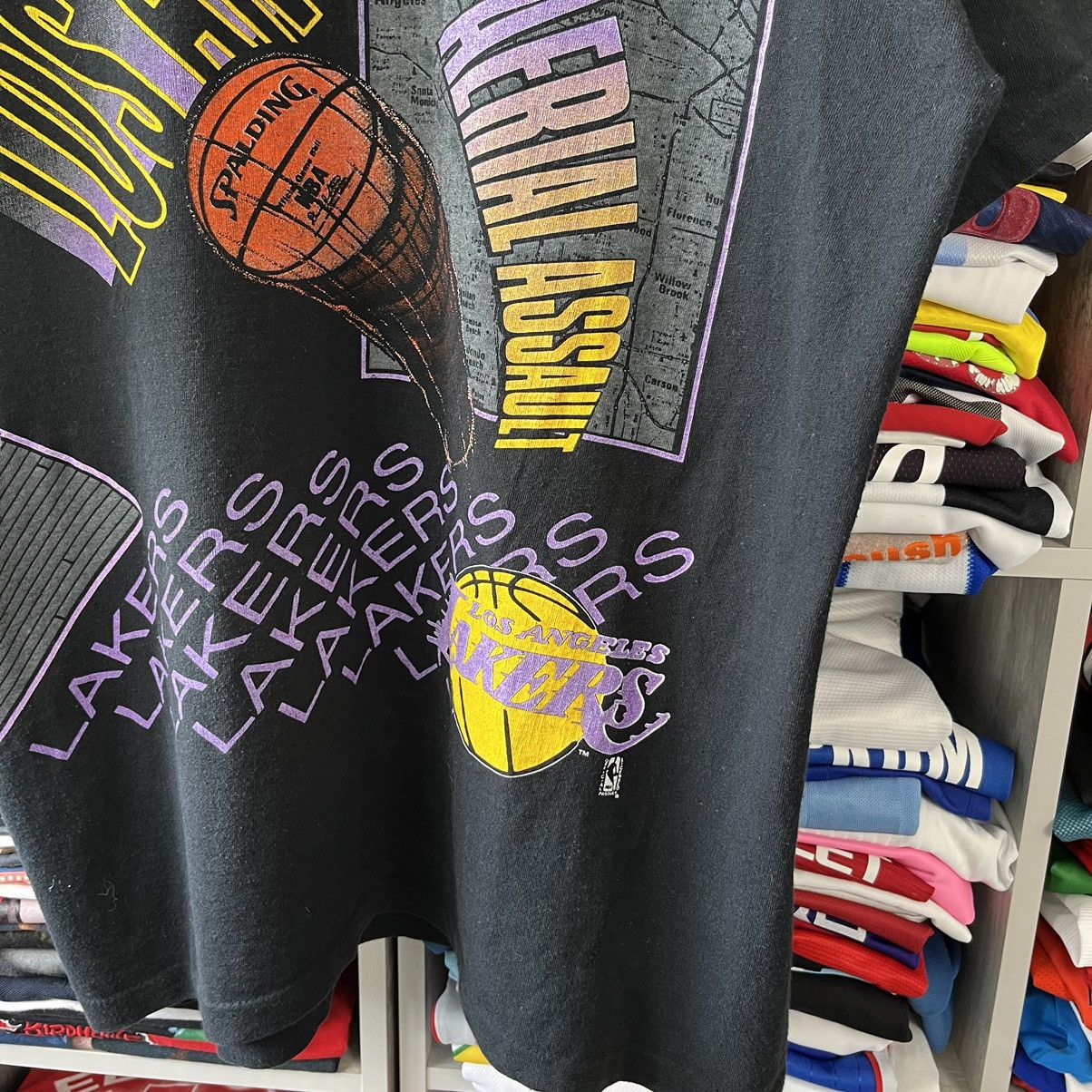 NBA VINTAGE 1991 SALEM ALL OVER LAKERS AERIAL ASSAULT TEE SHIRT Size US XL / EU 56 / 4 - 12 Thumbnail