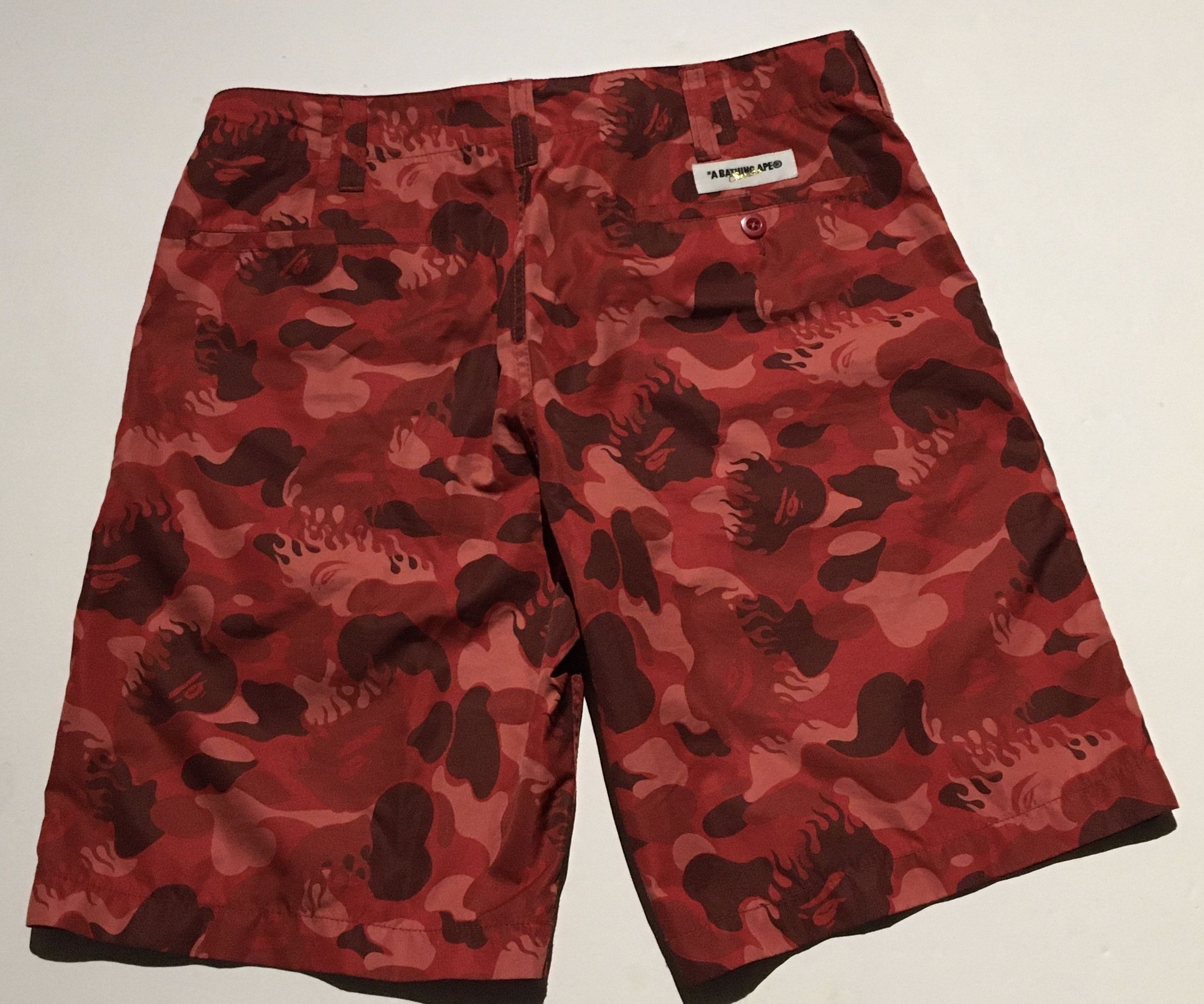 Bape Fire Camo Shorts Size US 32 / EU 48 - 2 Thumbnail