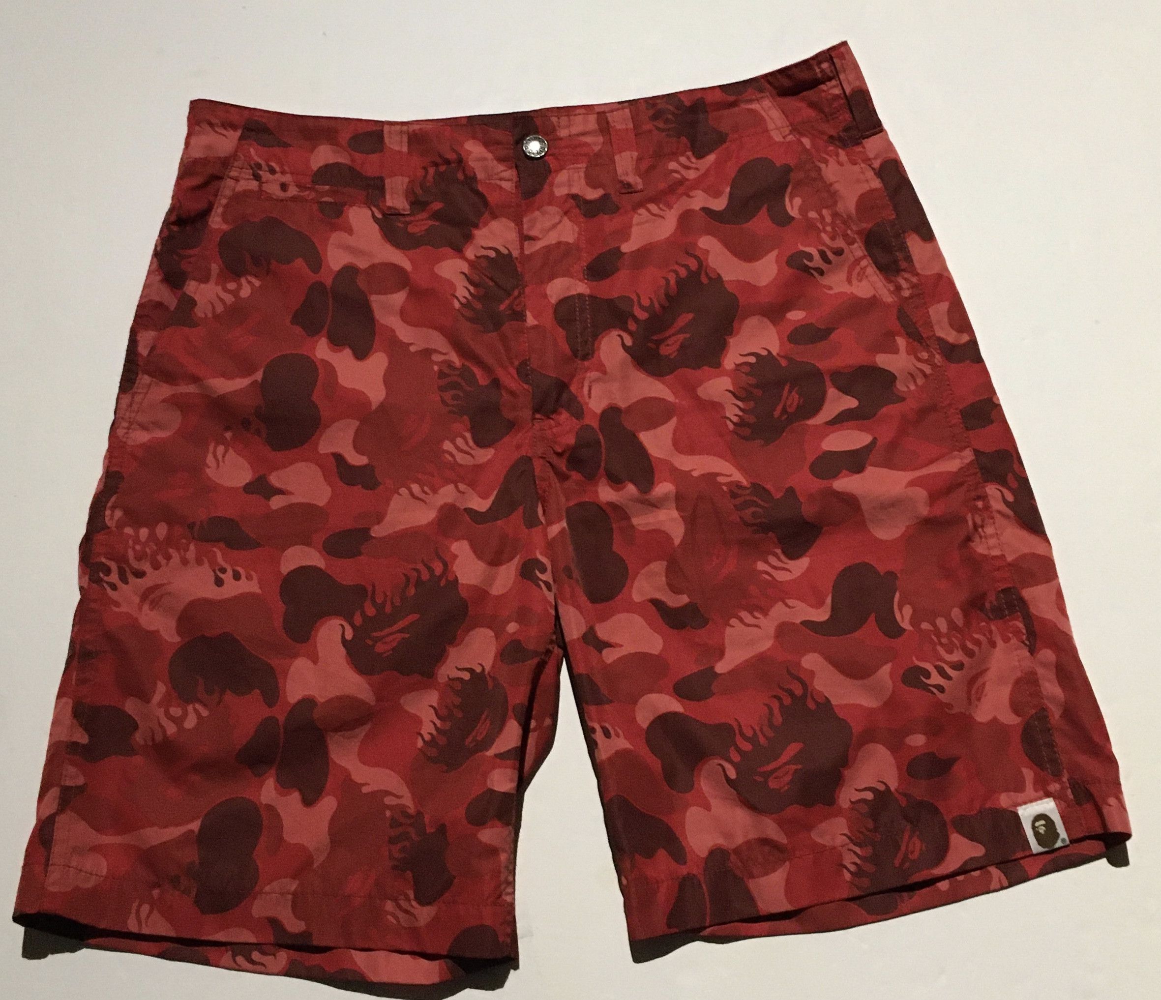 Bape Fire Camo Shorts Size US 32 / EU 48 - 1 Thumbnail