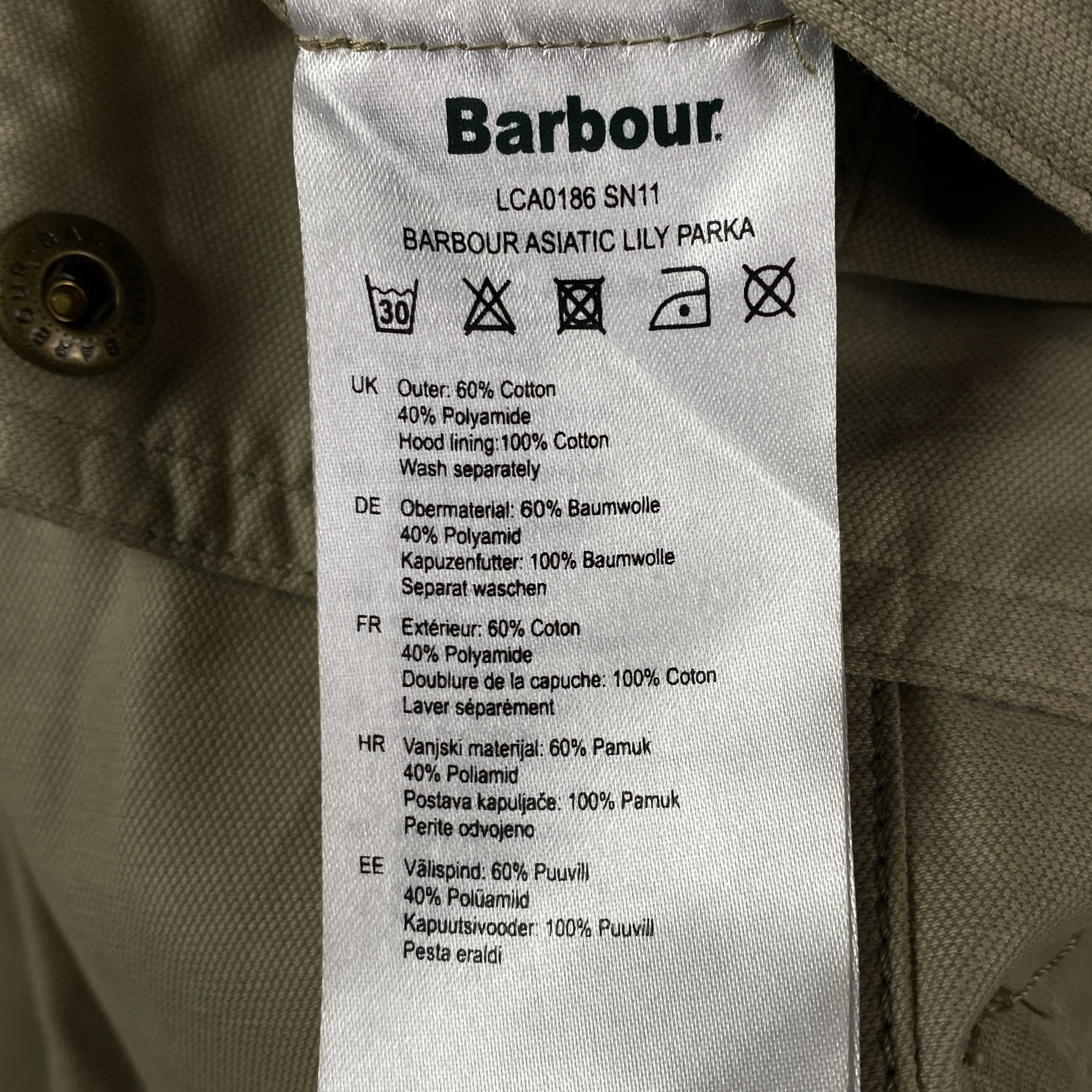 Barbour Women’s Jacket Barbour Asiatic Lily Parka Size US 16 UK 18 Size XXL / US 16-18 / IT 52-54 - 11 Thumbnail
