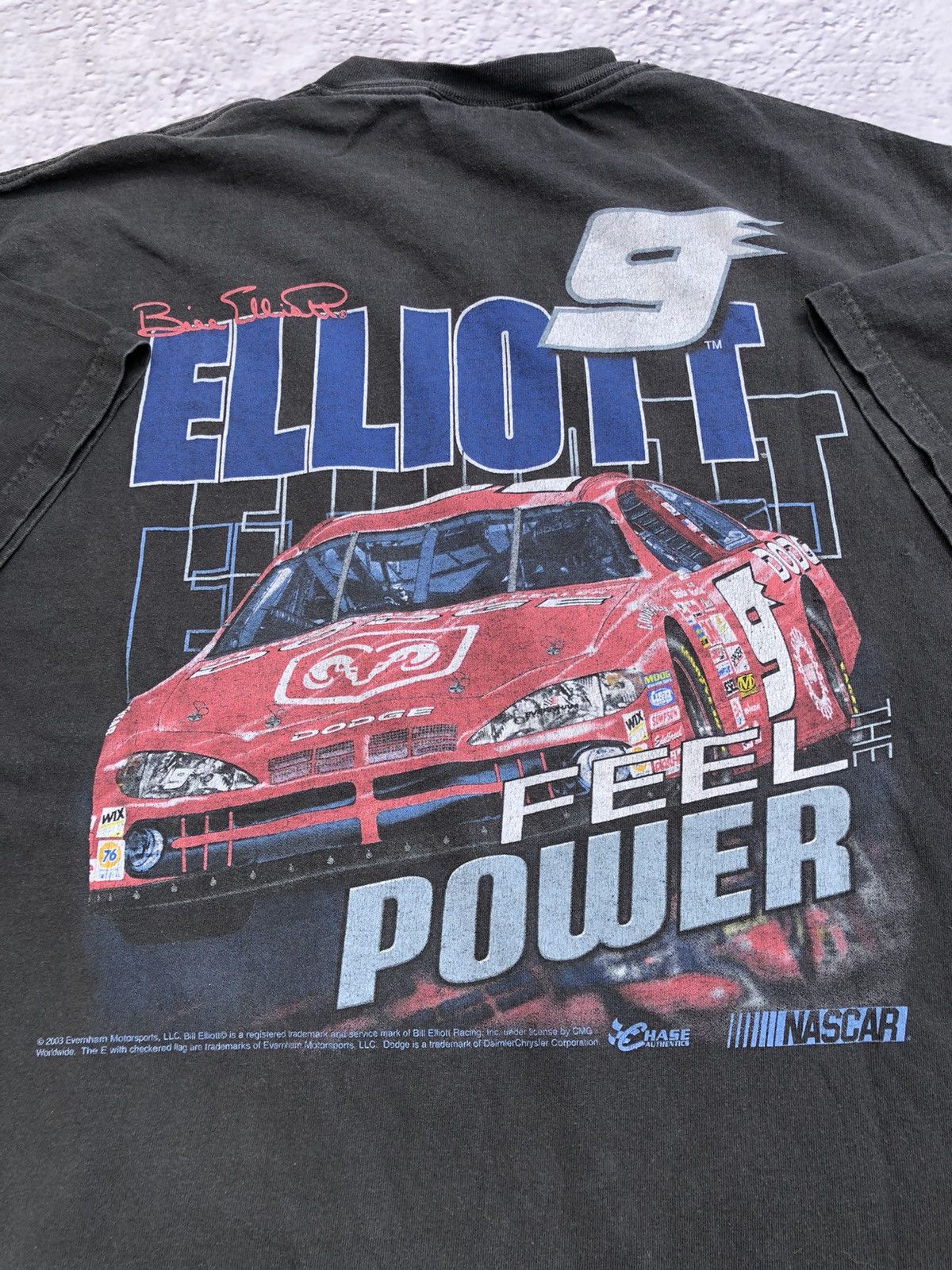 NASCAR Vintage 2003 NASCAR Bill Elliott Dodge The Feel Power Tee Size US XL / EU 56 / 4 - 3 Thumbnail