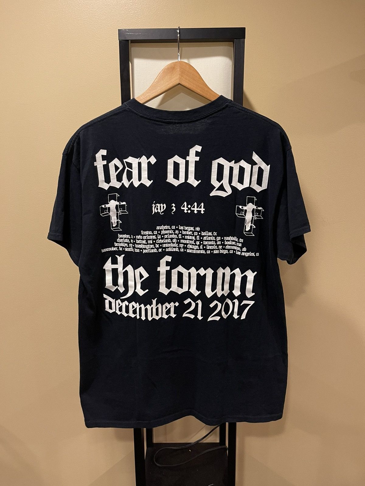 Fear of God Fear of God Jay Z The Forum 2017 Black T-Shirt Jerry