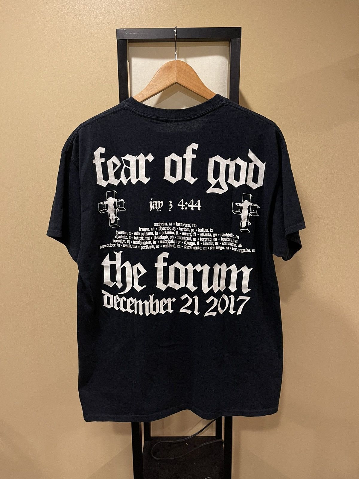 Fear of God Fear of God Jay Z The Forum 2017 Black T-Shirt Jerry ...