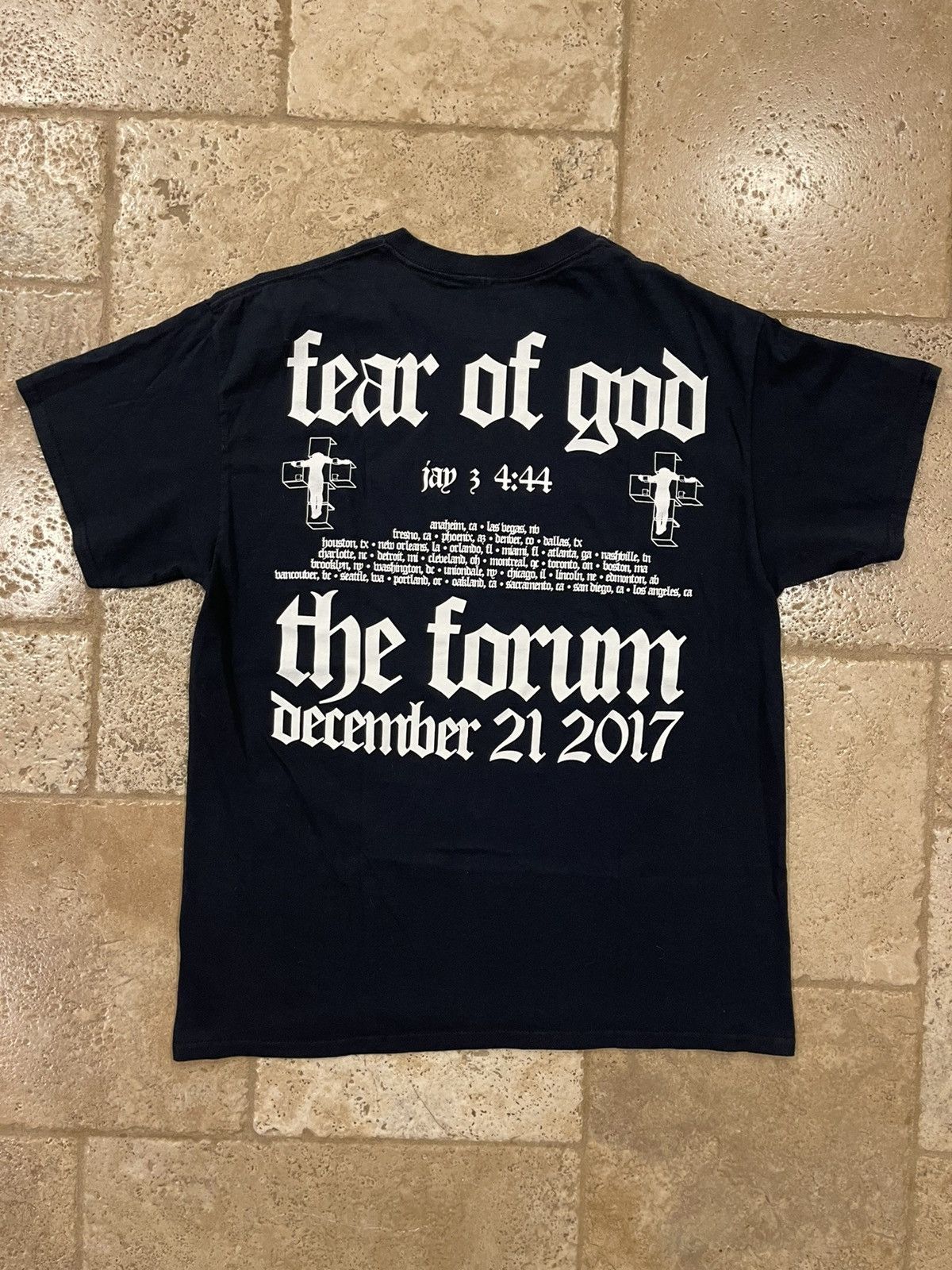 Fear of God Fear of God Jay Z The Forum 2017 Black T-Shirt Jerry 