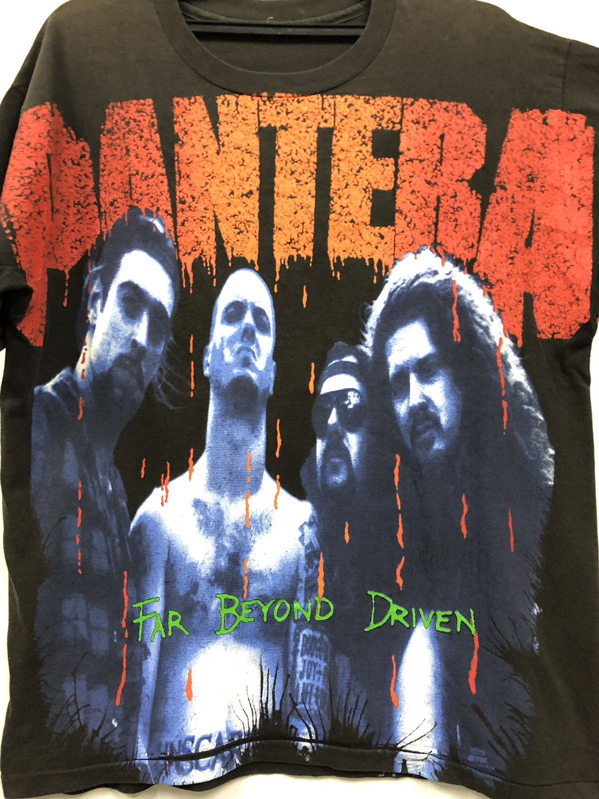Vintage Vintage Pantera fat beyond driven over print Tshirt 90s Size US L / EU 52-54 / 3 - 3 Thumbnail
