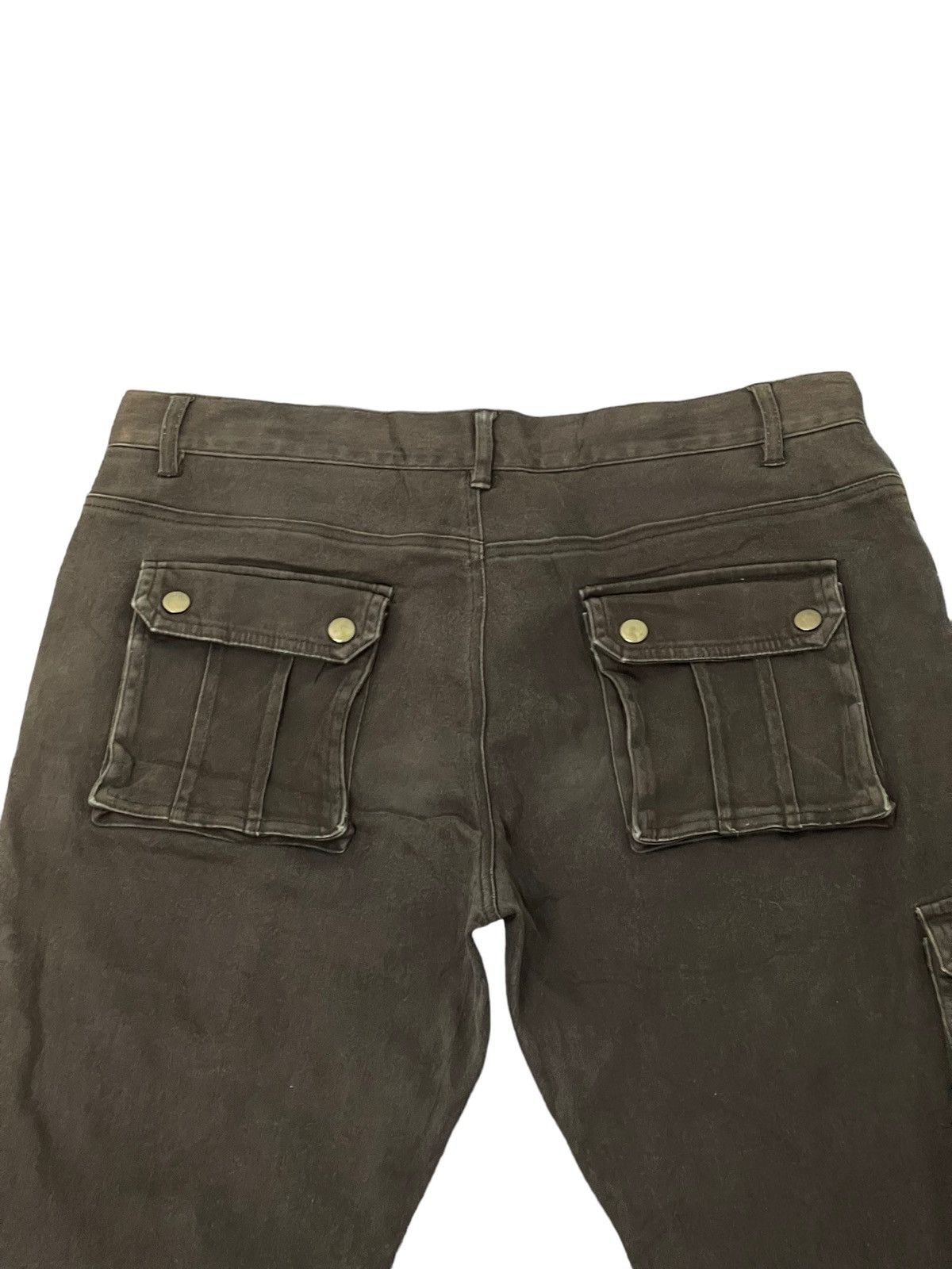 Japanese Brand Flare Cargo Multipocket Semantic Design Stretch 4🟦6 Size US 32 / EU 48 - 19 Thumbnail