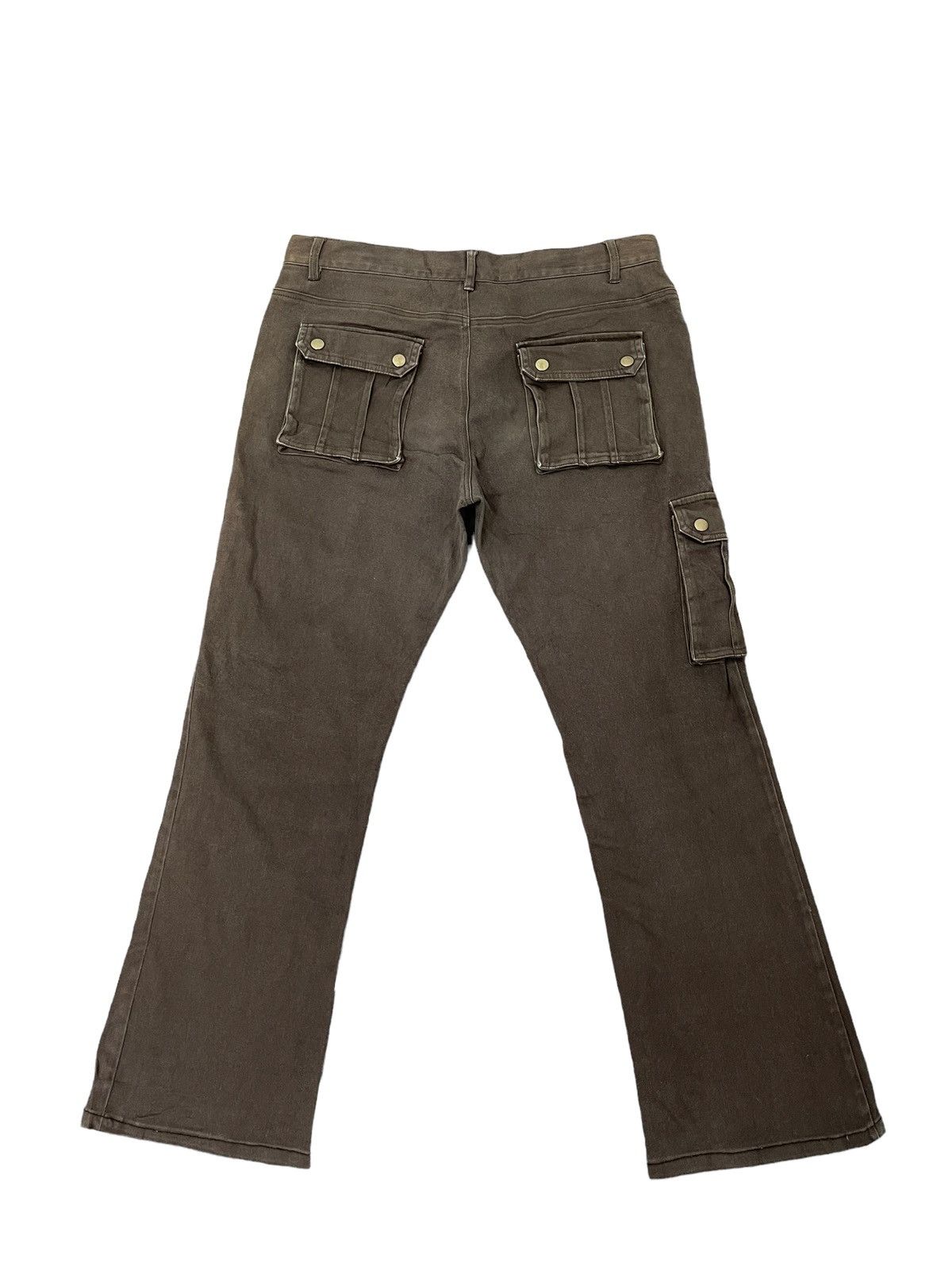 Japanese Brand Flare Cargo Multipocket Semantic Design Stretch 4🟦6 Size US 32 / EU 48 - 12 Thumbnail